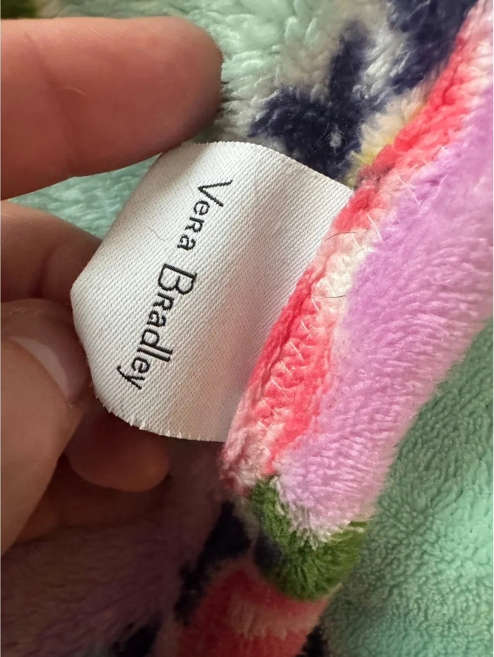 Vera Bradley Plush Floral Paisley Throw Blanket 52inX72in